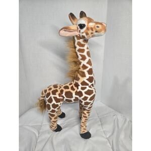 Linzy Posable Giraffe Wired Neck Legs Realistic Plush 20" Safari Nursery Decor